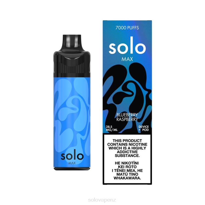 Solo Disposable Vape Flavours - Solo MAX Pod Kit Blueberry Raspberry 8XP865
