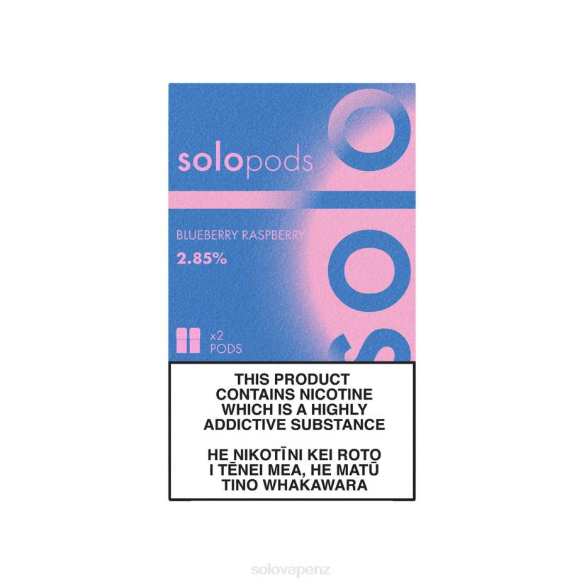 Solo Disposable Vape Flavours - Solo Replacement Pod 2-Pack Blueberry Raspberry 8XP853