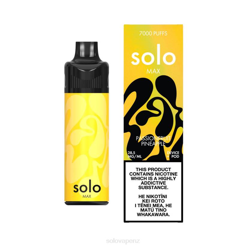 Solo Disposable Vape NZ - Solo MAX Pod Kit Passionfruit Pineapple 8XP869