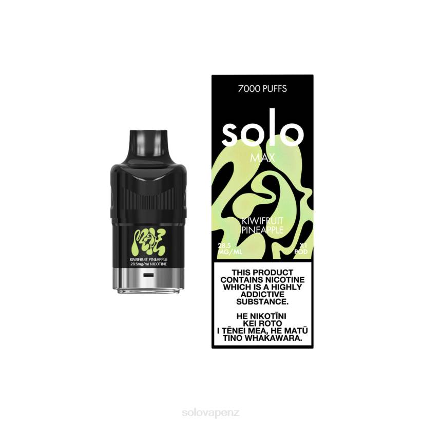 Solo Disposable Vape NZ - Solo MAX Pod Kiwifruit Pineapple 8XP887