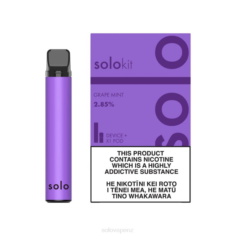 Solo Disposable Vape NZ - Solo Pod Kit Grape Mint 8XP845