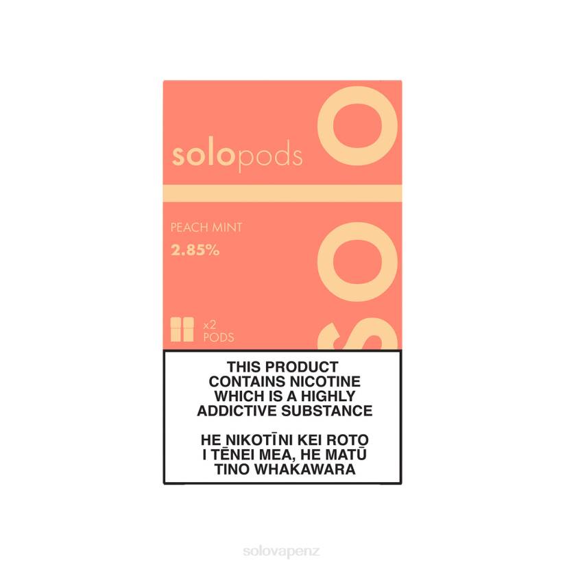 Solo Disposable Vape NZ - Solo Replacement Pod 2-Pack Peach Mint 8XP857