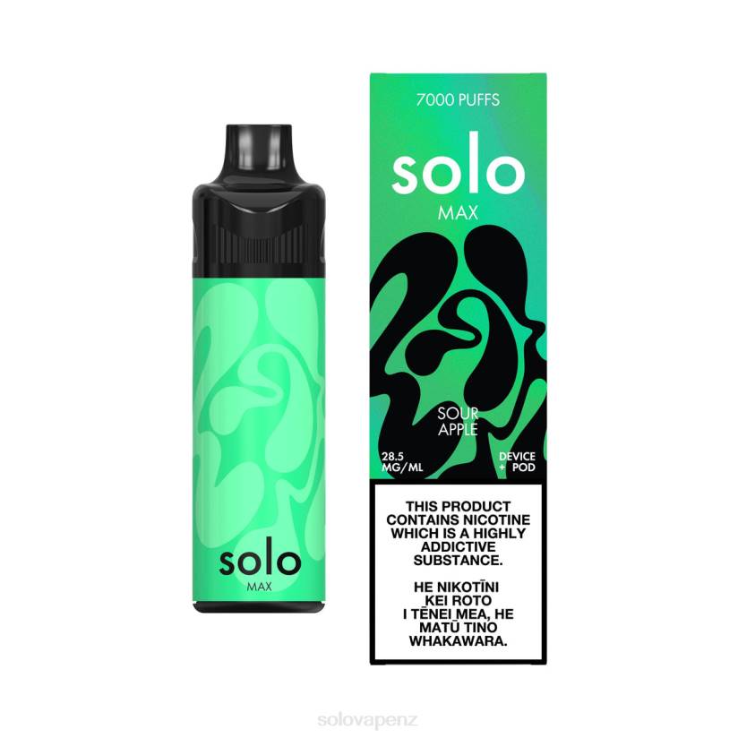 Solo Disposable Vape Review - Solo MAX Pod Kit Sour Apple 8XP870