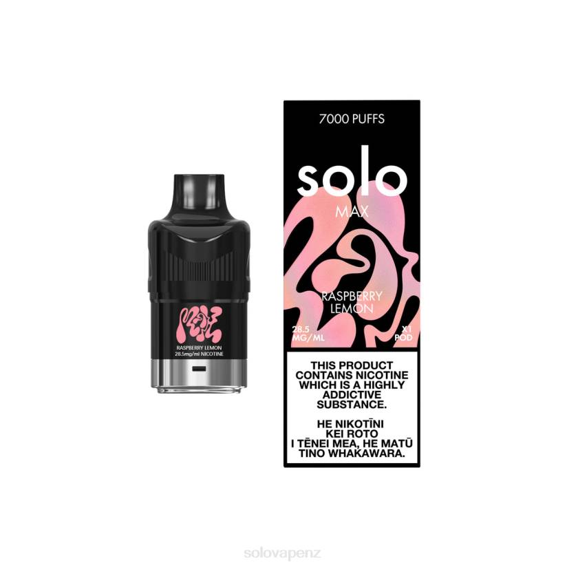 Solo Disposable Vape Review - Solo MAX Pod Raspberry Lemon 8XP876