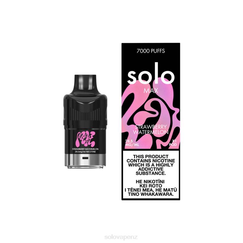 Solo Disposable Vape Review - Solo MAX Pod Strawberry Watermelon 8XP888