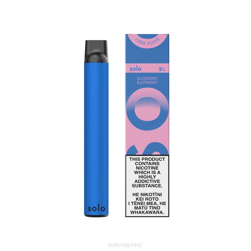 Solo Vape NZ - Solo Disposable Vape Paradise Collection Blueberry Raspberry 8XP819