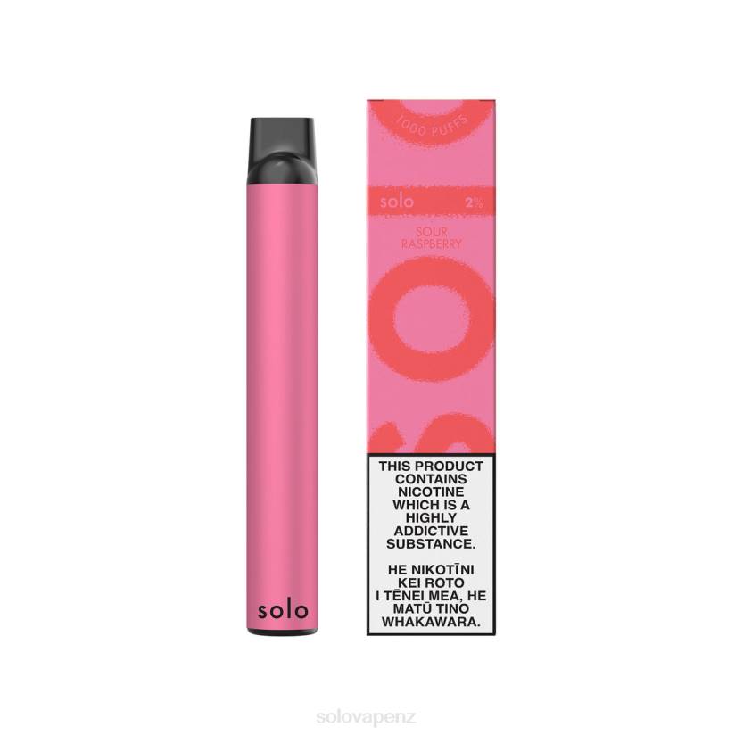 Solo Vape NZ - Solo Disposable Vape Sour Raspberry 8XP813