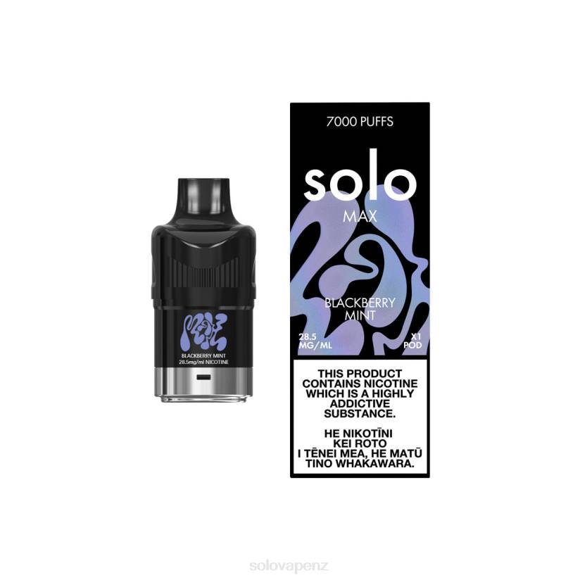 Solo Vape NZ - Solo MAX Pod Blackberry Mint 8XP873