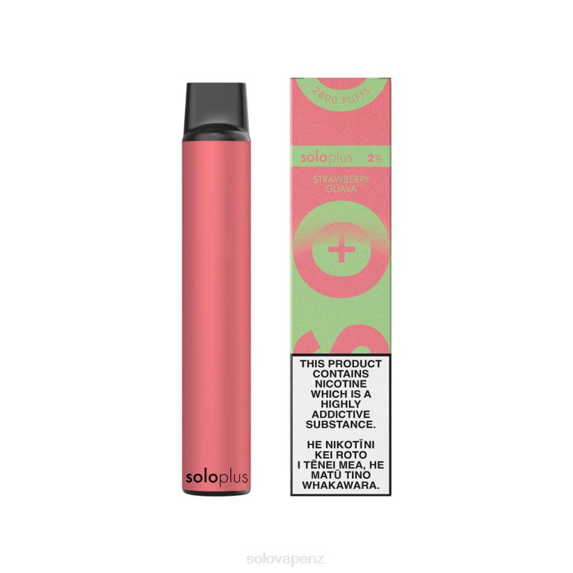 Solo Vape NZ - Solo Plus Disposable Vape Paradise Collection Strawberry Guava 8XP837
