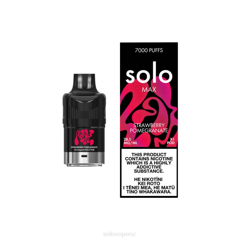 Solo Vape New Zealand - Solo MAX Pod Strawberry Pomegranate 8XP884