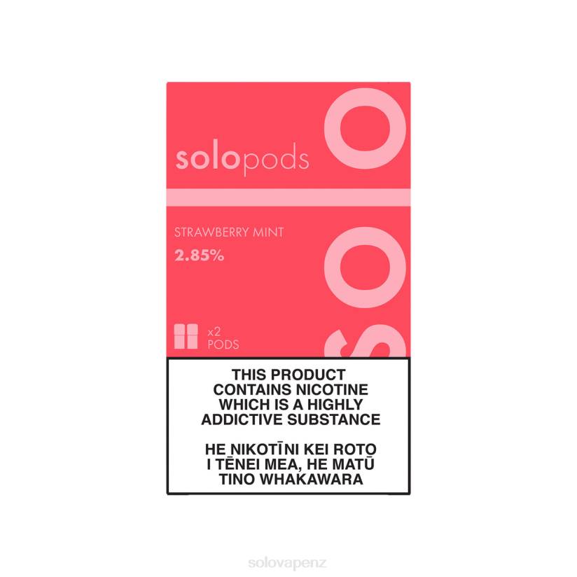 Solo Vape New Zealand - Solo Replacement Pod 2-Pack Strawberry Mint 8XP860