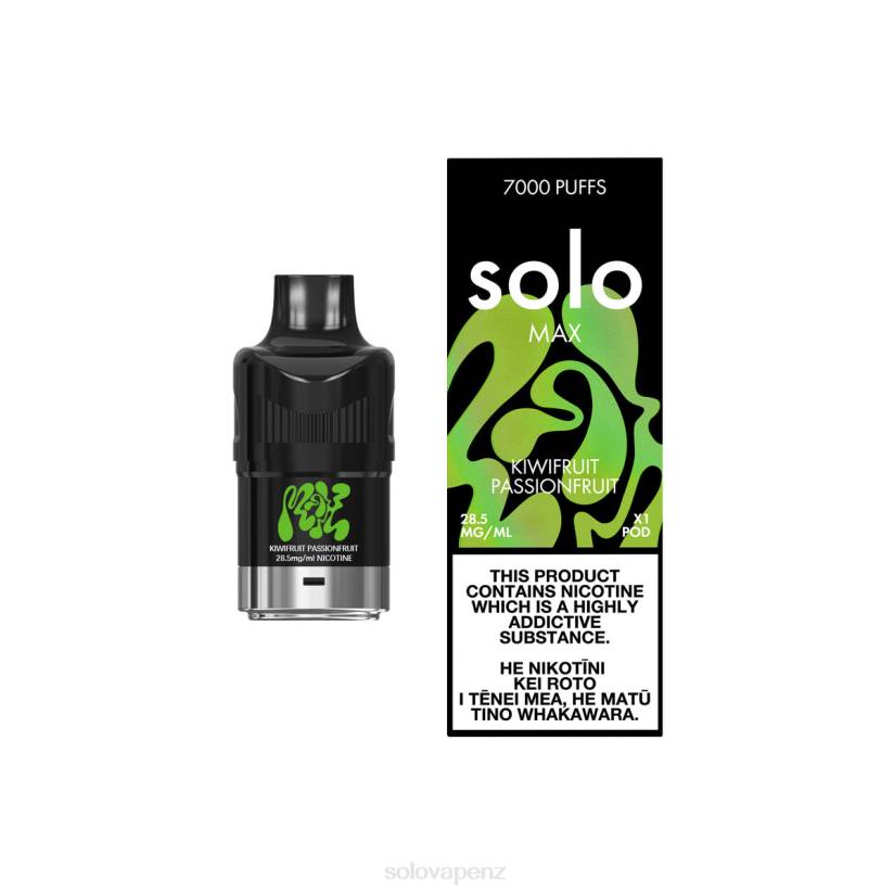 Solo Vape New Zealand - Solo MAX Pod Kiwifruit Passionfruit 8XP890